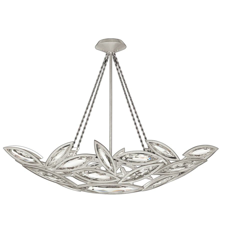 Fine Art Handcrafted Lighting Marquise 7 Light Foyer Pendant with Faceted Crystal Shade
