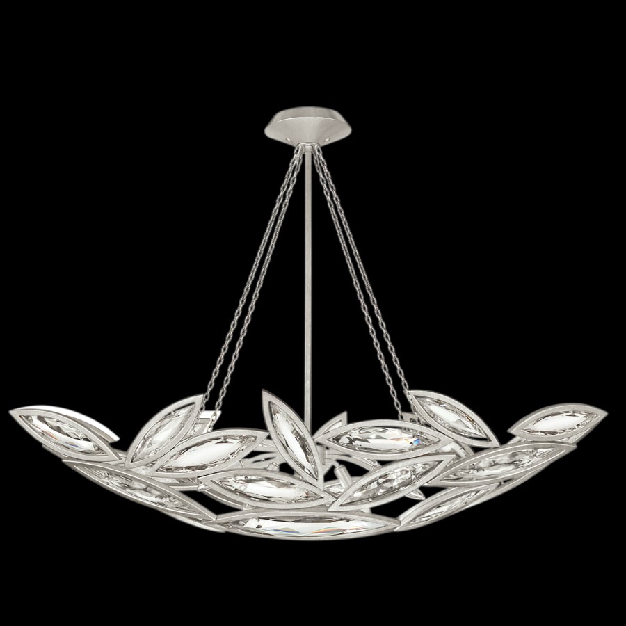 Fine Art Handcrafted Lighting Marquise 7 Light Foyer Pendant with Faceted Crystal Shade