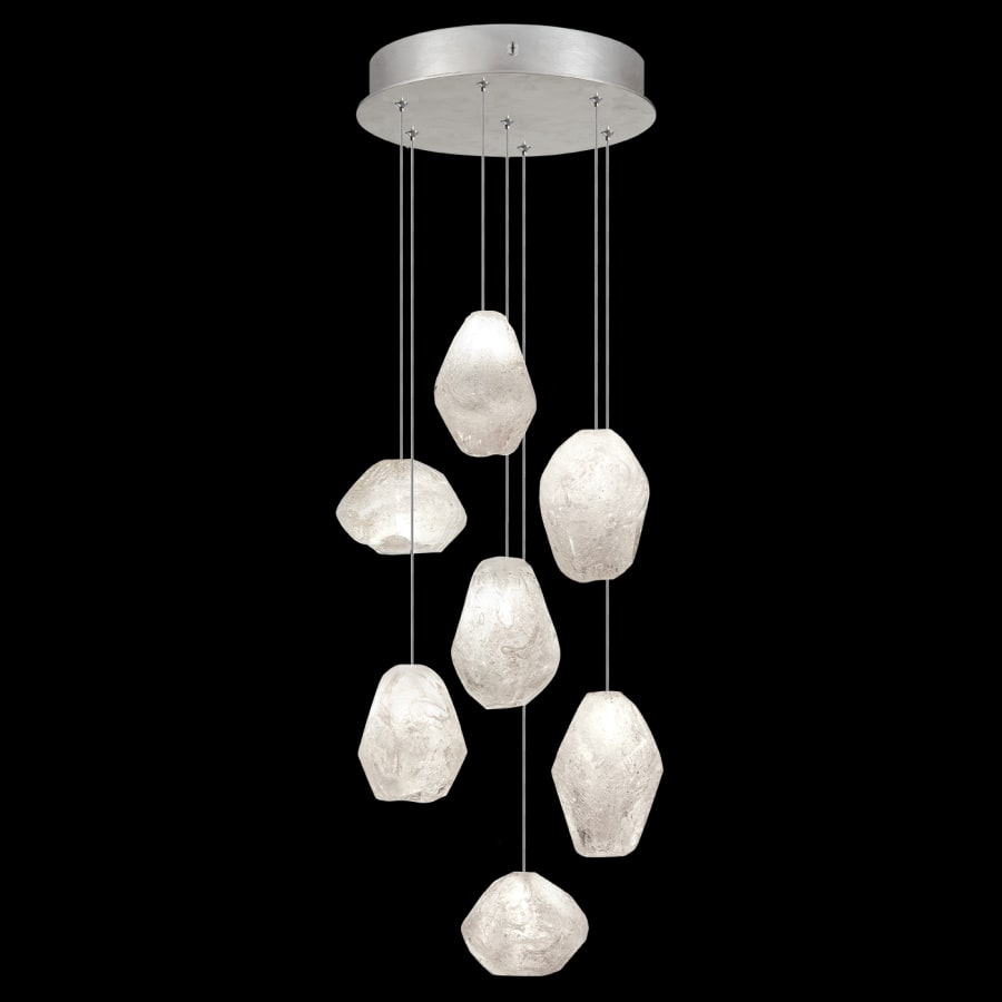 Fine Art Handcrafted Lighting Natural Inspirations 7 Light 14" Wide LED Crystal Multi Light Pendant