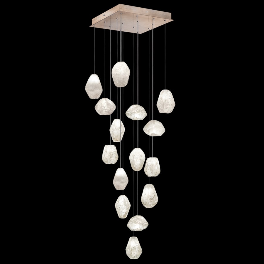 Fine Art Handcrafted Lighting Natural Inspirations 15 Light 19" Wide LED Crystal Multi Light Pendant
