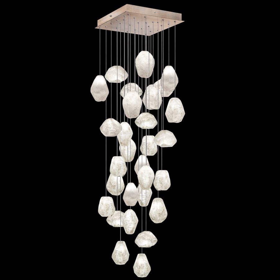 Fine Art Handcrafted Lighting Natural Inspirations 30 Light 30" Wide LED Crystal Multi Light Pendant