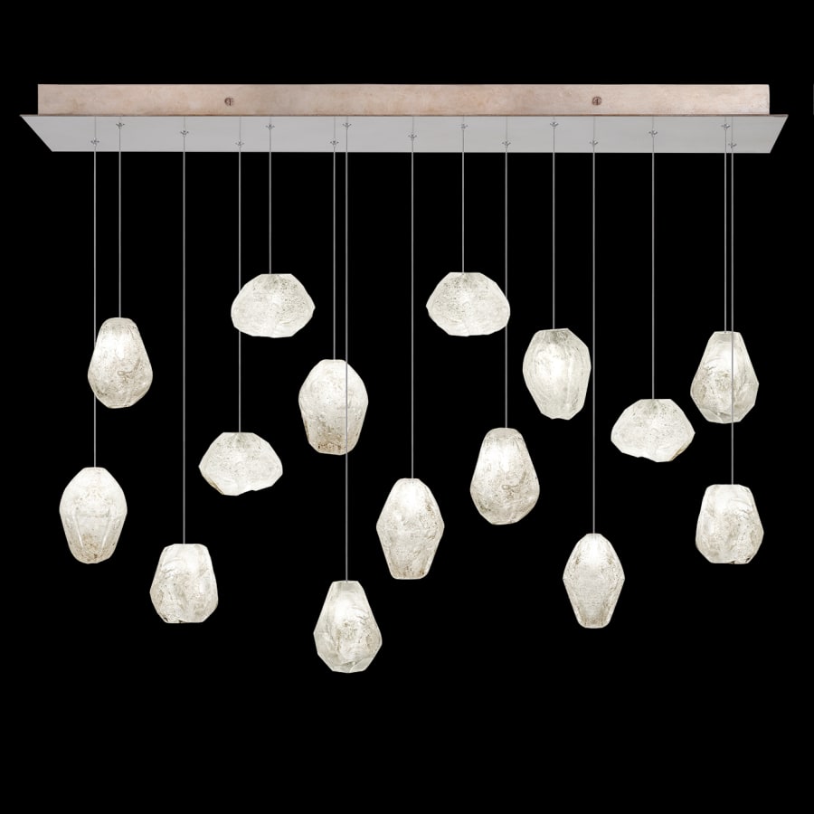 Fine Art Handcrafted Lighting Natural Inspirations 15 Light 48" Wide LED Crystal Multi Light Pendant