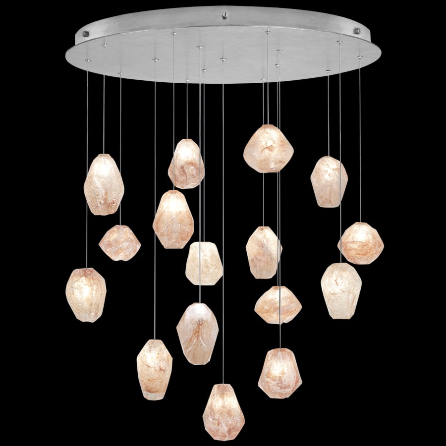 Fine Art Handcrafted Lighting Natural Inspirations 16 Light 32" Wide LED Crystal Multi Light Pendant