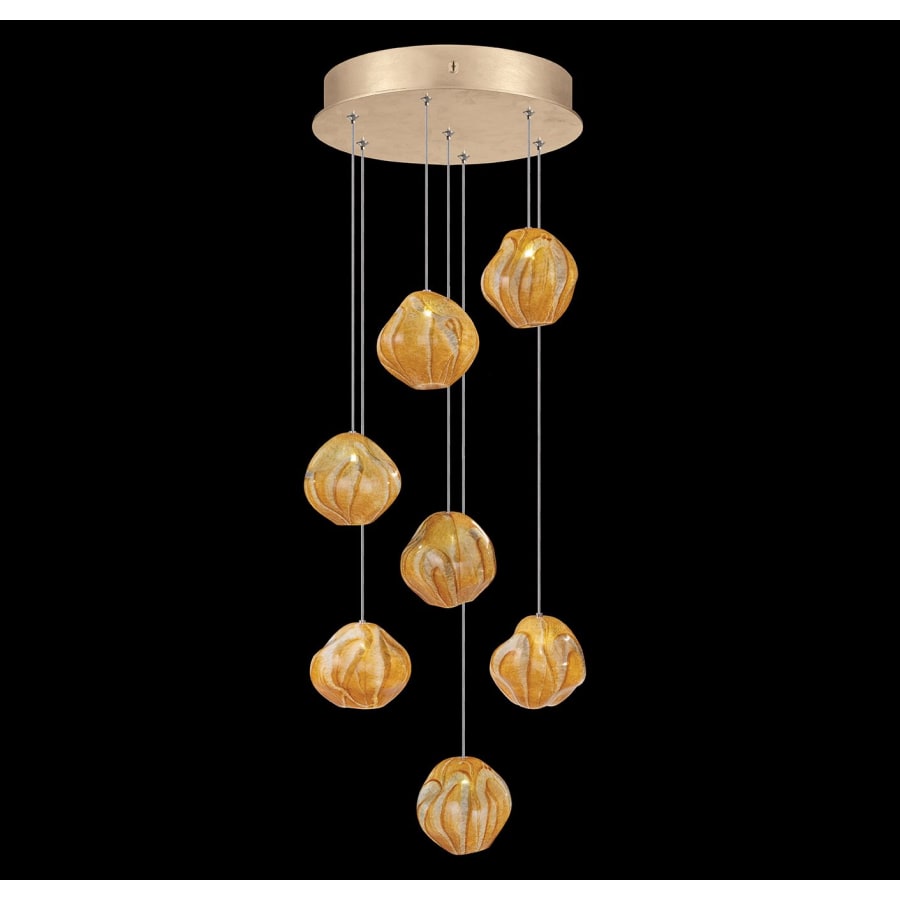 Fine Art Handcrafted Lighting Vesta 7 Light 14" Wide LED Abstract Multi Light Pendant