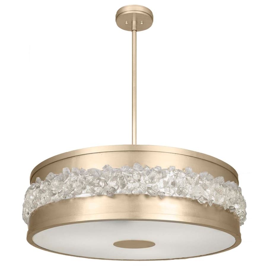 Fine Art Handcrafted Lighting Arctic Halo 3 Light 9" High Crystal Drum Chandelier
