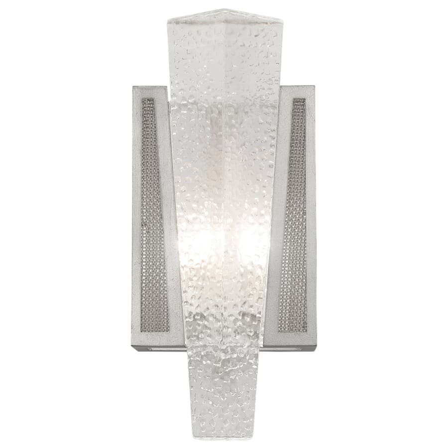 Fine Art Handcrafted Lighting Crownstone Single Light 15" Tall Wall Sconce with Metal Mesh Shade