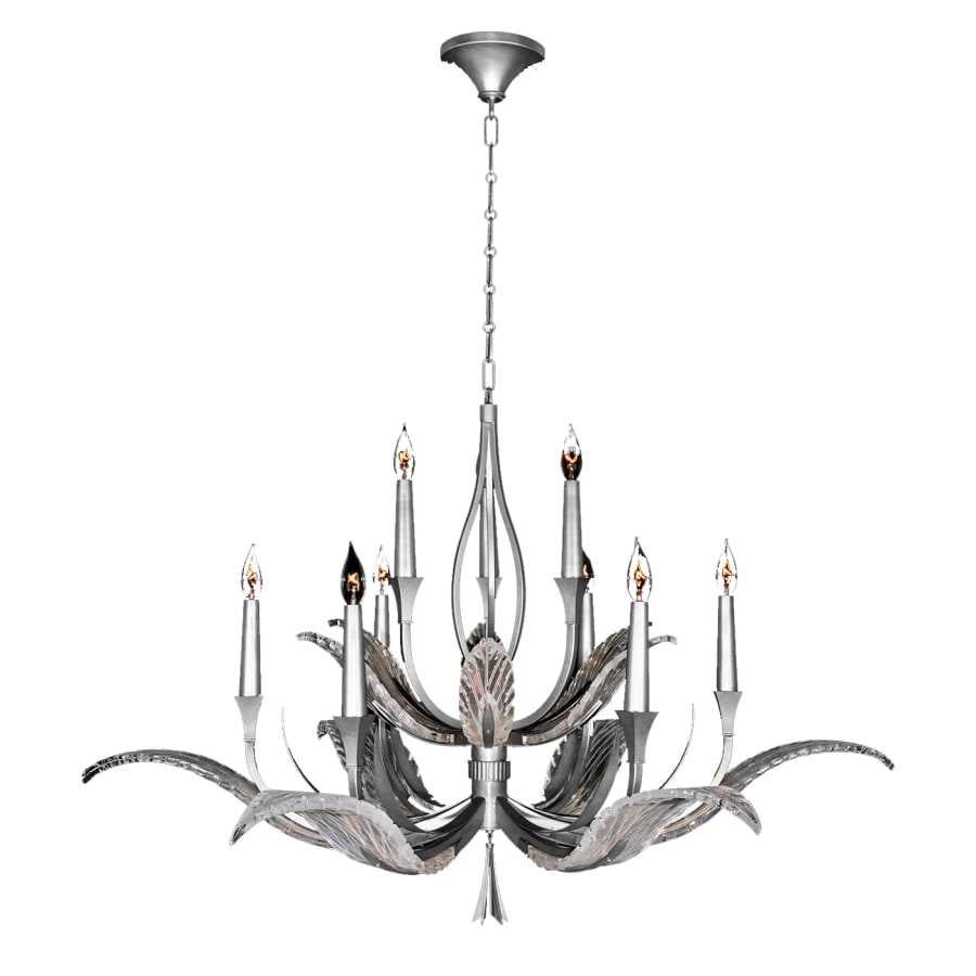 Fine Art Handcrafted Lighting Plume 9 Light 45" Wide Crystal Chandelier