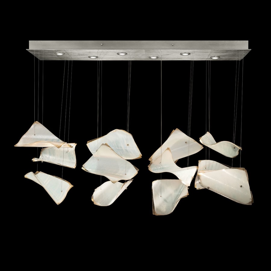 Fine Art Handcrafted Lighting Elevate 6 Light 50" Wide LED Abstract Multi Light Pendant