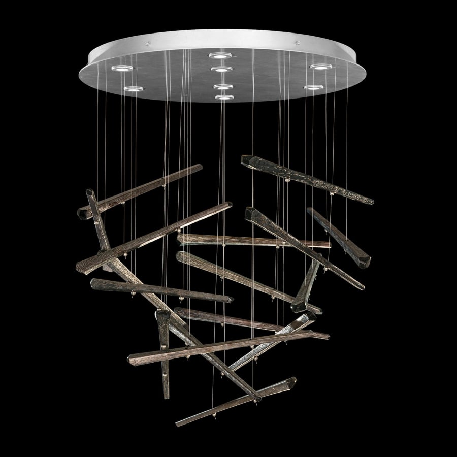 Fine Art Handcrafted Lighting Elevate 8 Light 34" Wide LED Abstract Multi Light Pendant