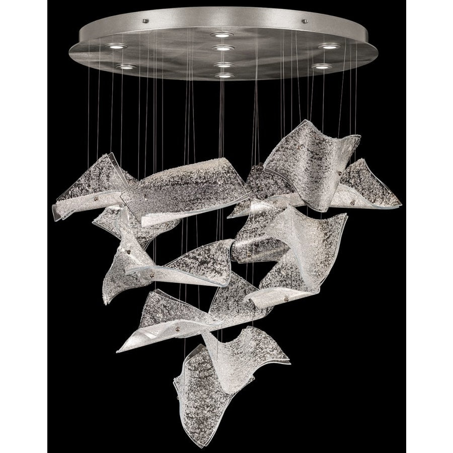 Fine Art Handcrafted Lighting Elevate 8 Light 38" Wide LED Abstract Multi Light Pendant