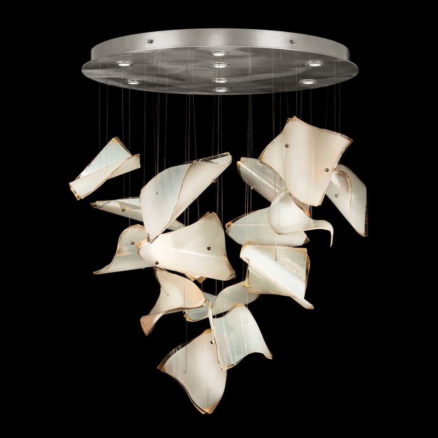 Fine Art Handcrafted Lighting Elevate 8 Light 38" Wide LED Abstract Multi Light Pendant