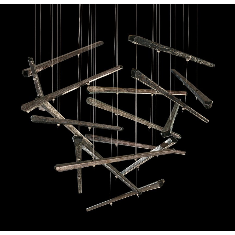Fine Art Handcrafted Lighting Elevate 8 Light 34" Wide LED Abstract Multi Light Pendant