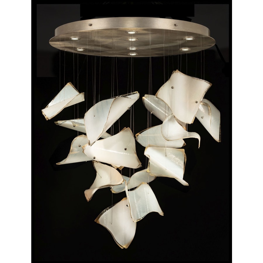 Fine Art Handcrafted Lighting Elevate 8 Light 38" Wide LED Abstract Multi Light Pendant