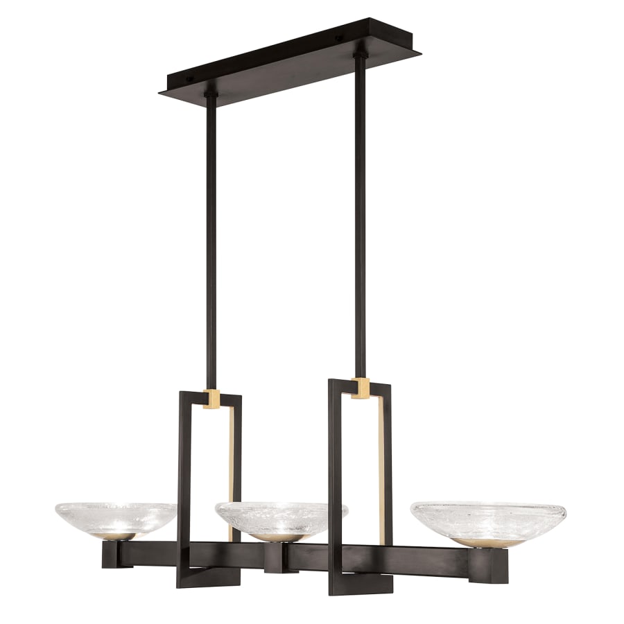 Fine Art Handcrafted Lighting Delphi 3 Light 48" Wide LED Linear Chandelier