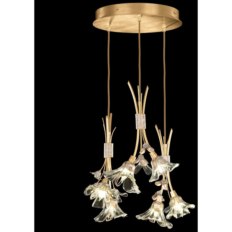 Fine Art Handcrafted Lighting Azu 6 Light 22" Wide Crystal Multi Light Pendant