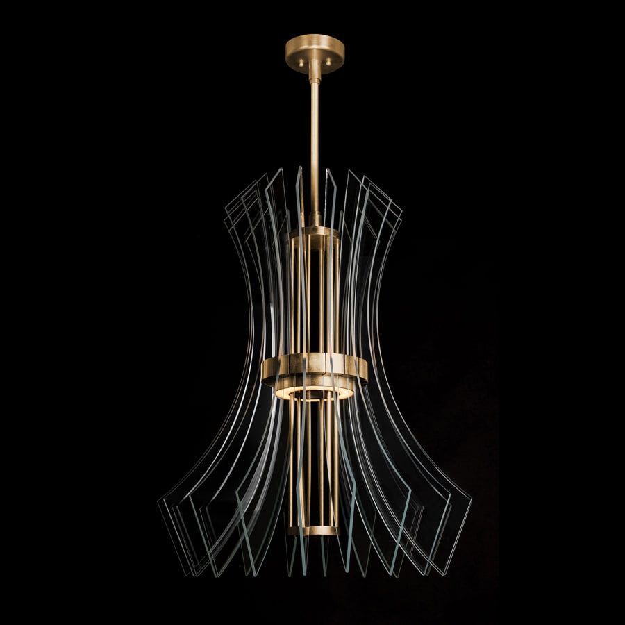 Fine Art Handcrafted Lighting Newton 28" Wide LED Crystal Chandelier