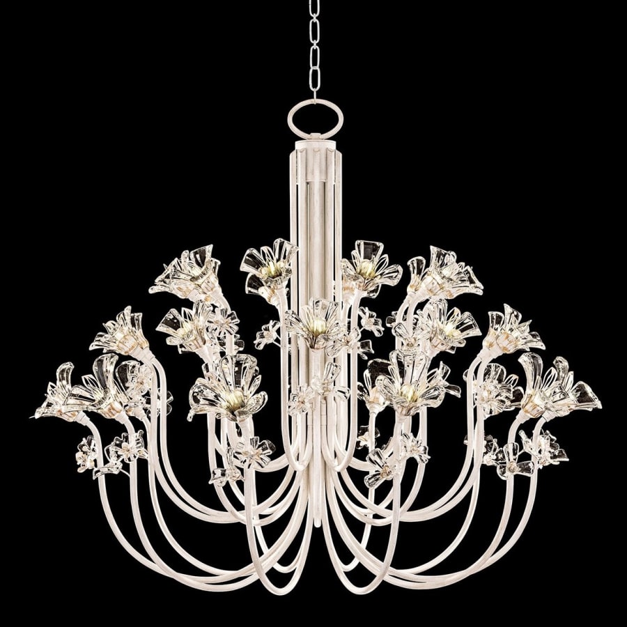 Fine Art Handcrafted Lighting Azu 30 Light 57" Wide Crystal Abstract Chandelier
