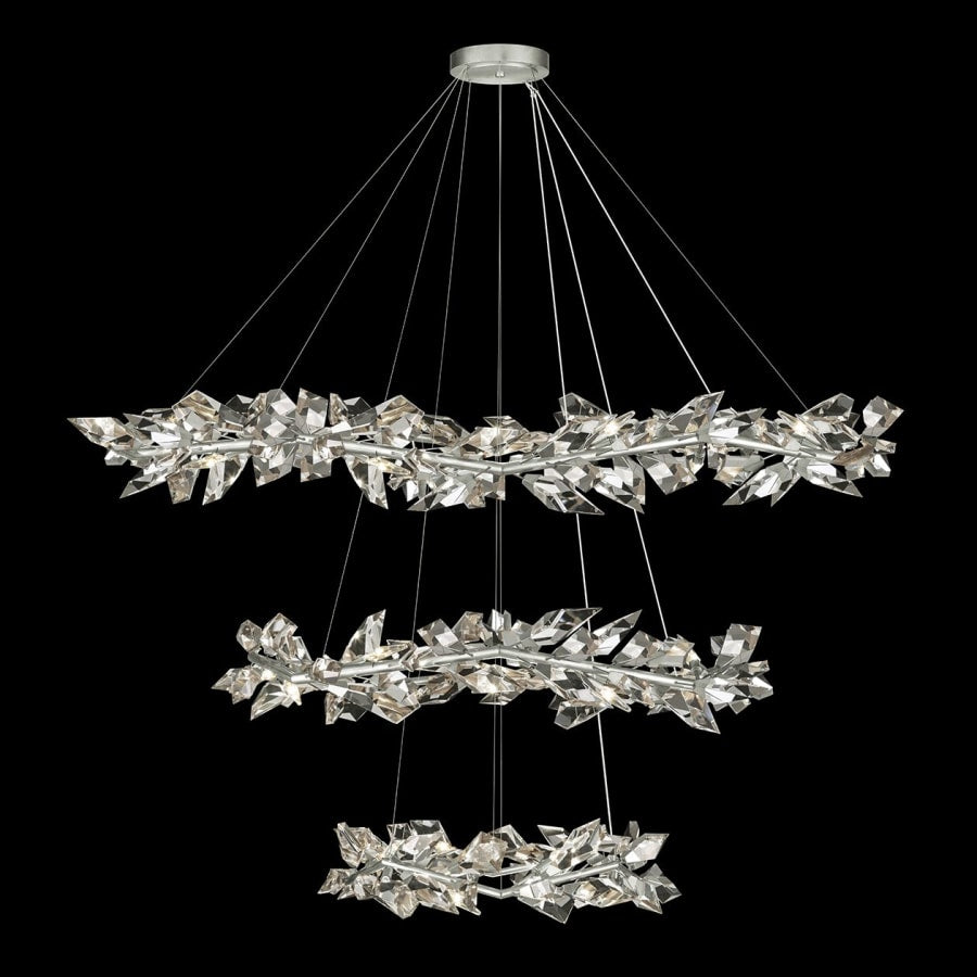 Fine Art Handcrafted Lighting Foret 35 Light 71" Wide Crystal Ring Chandelier