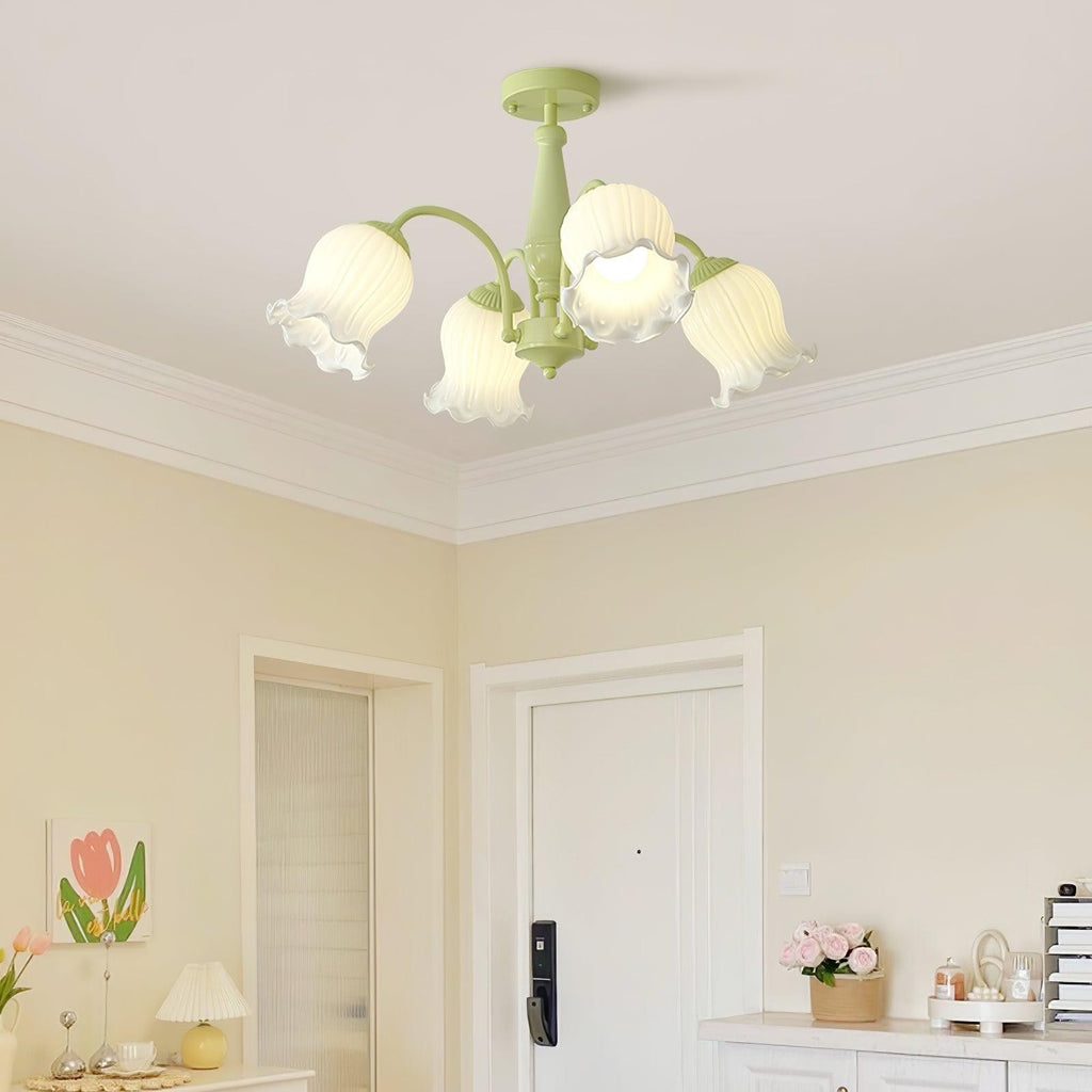 Florabell Glass Petal Chandelier