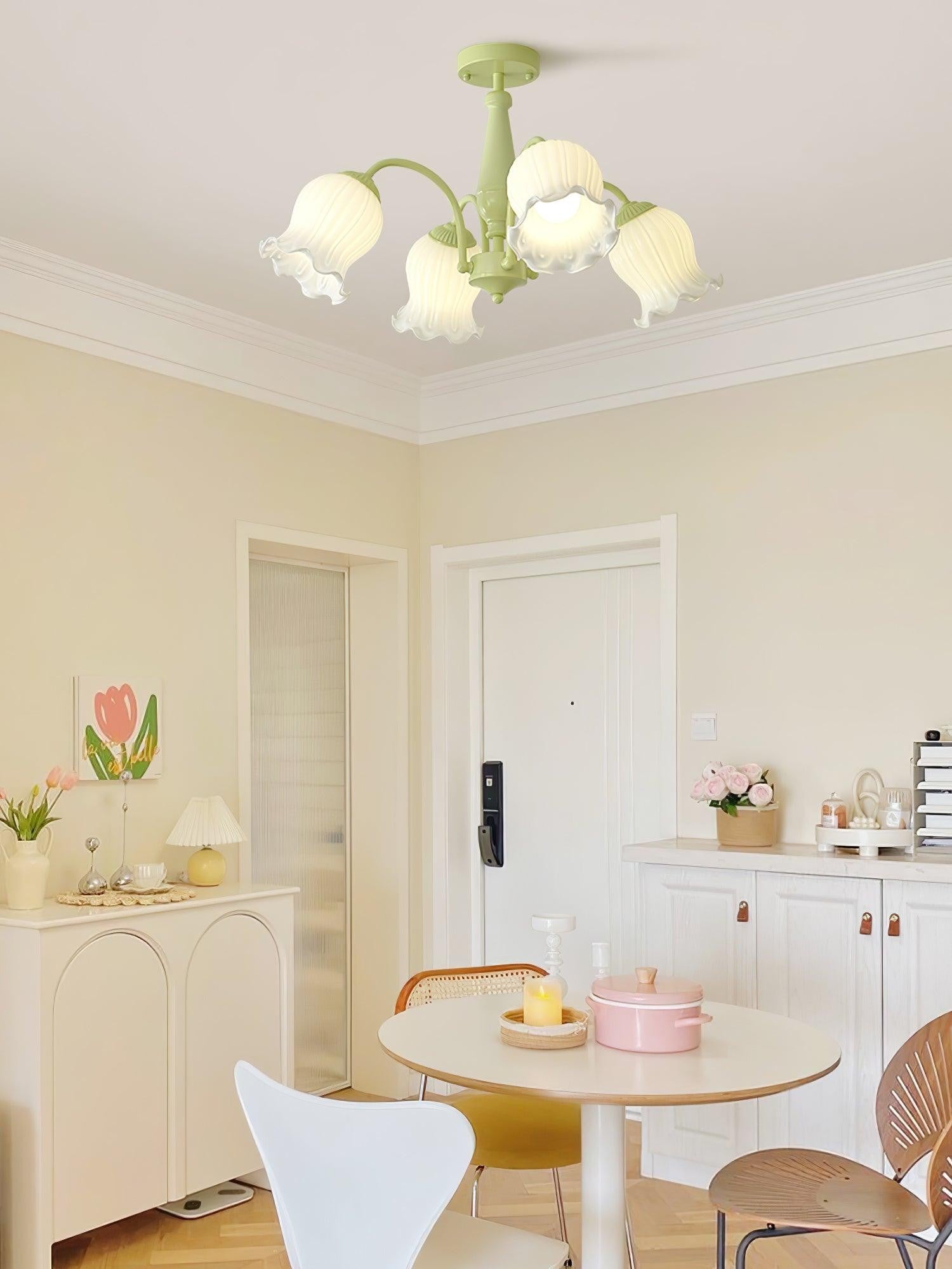 Florabell Glass Petal Chandelier