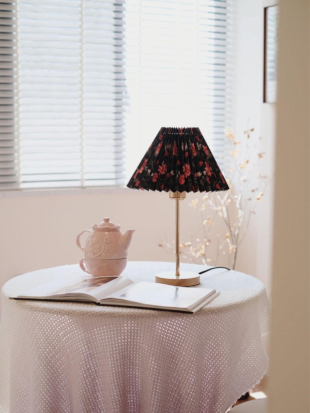 Floria Pleated Fabric Table Lamp