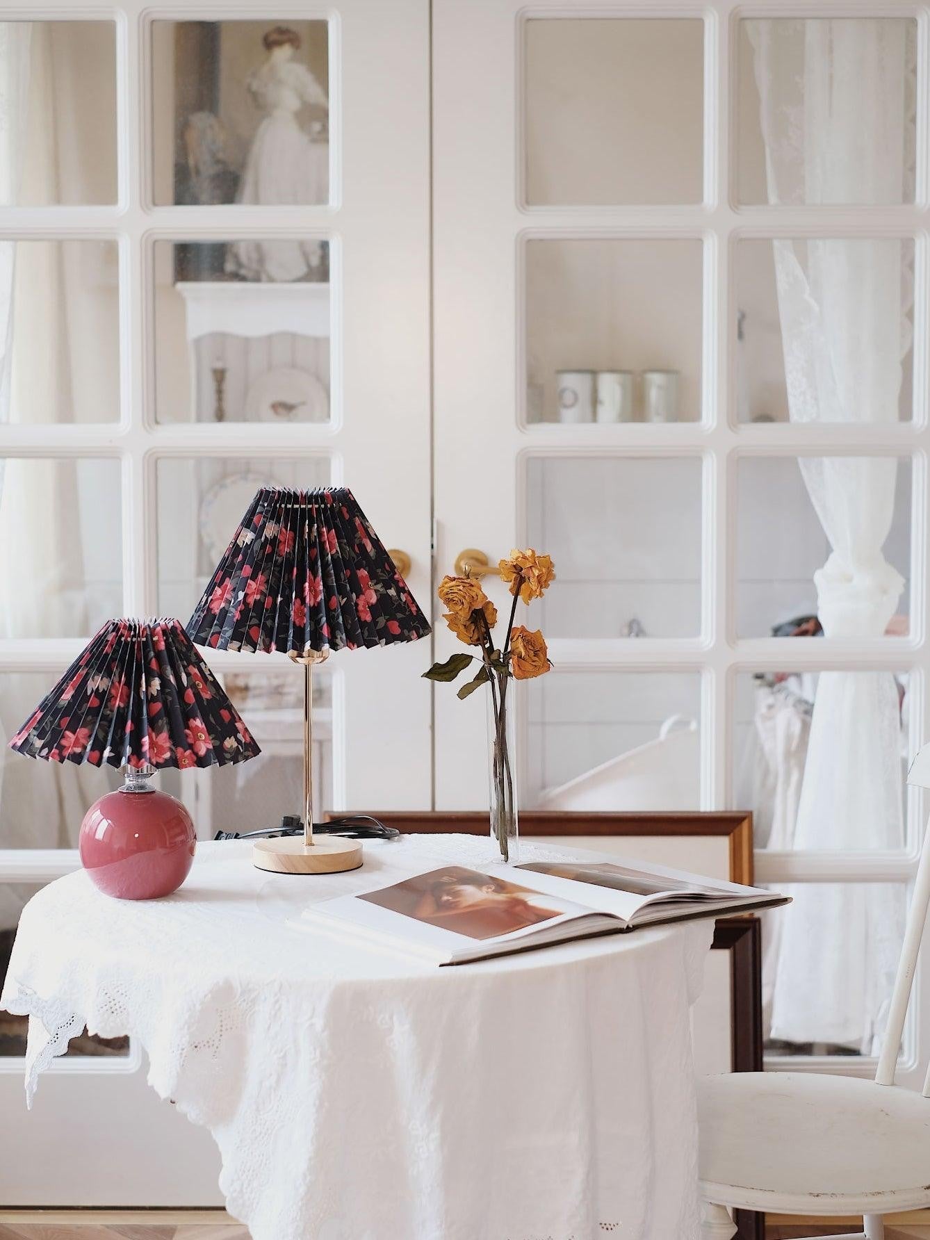 Floria Pleated Fabric Table Lamp
