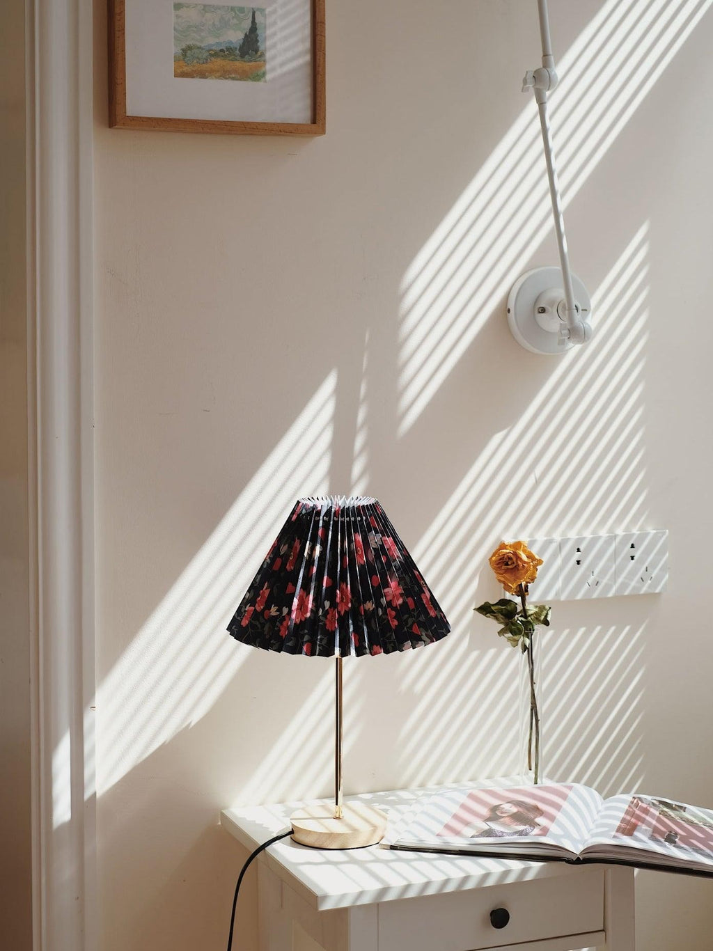 Floria Pleated Fabric Table Lamp