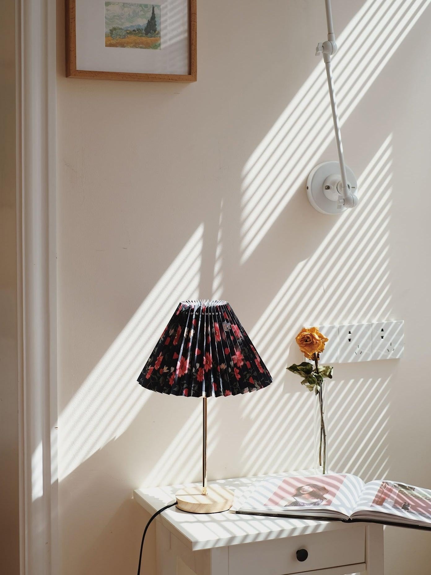 Floria Pleated Fabric Table Lamp