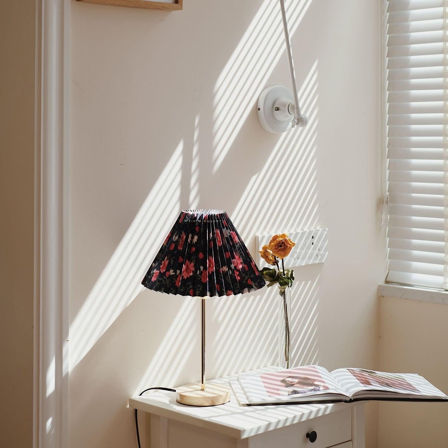 Floria Pleated Fabric Table Lamp