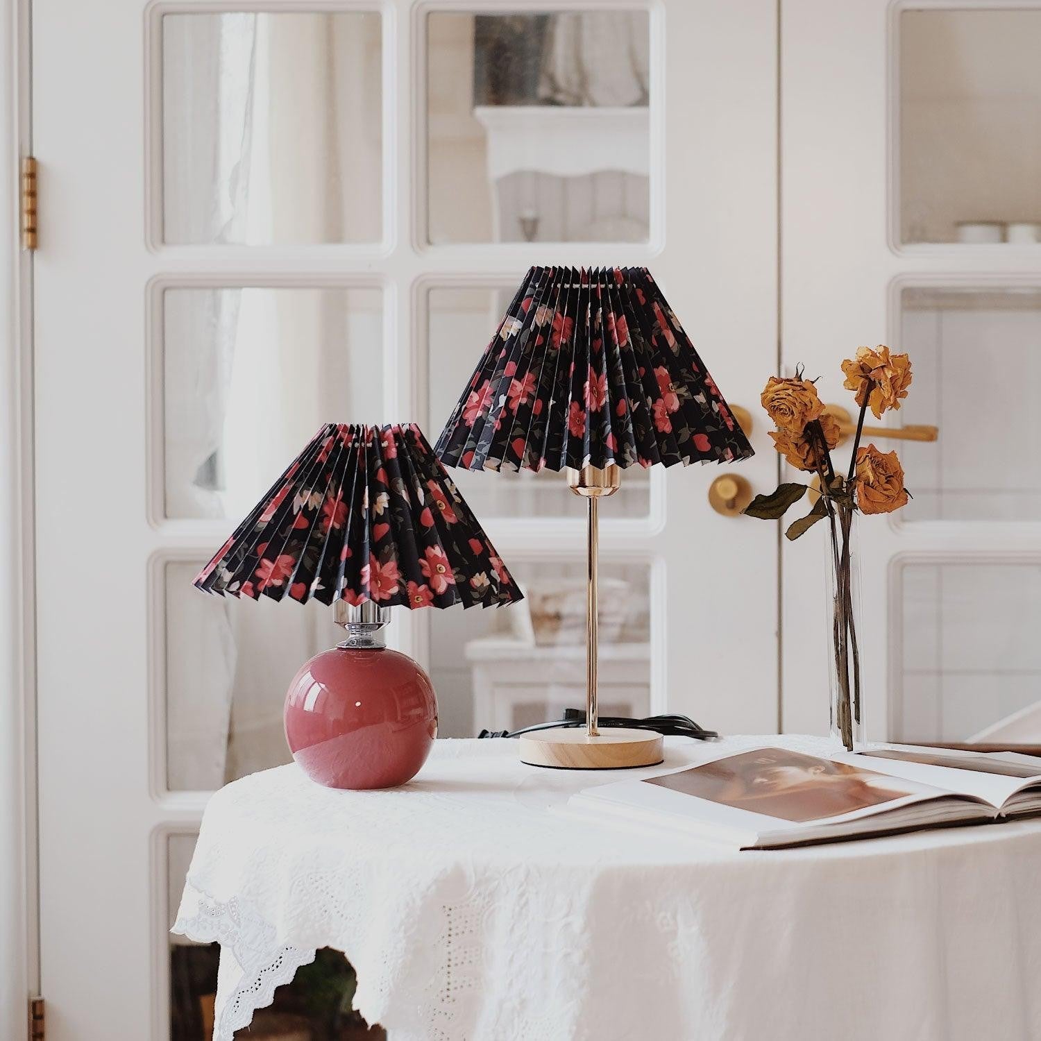 Floria Pleated Fabric Table Lamp