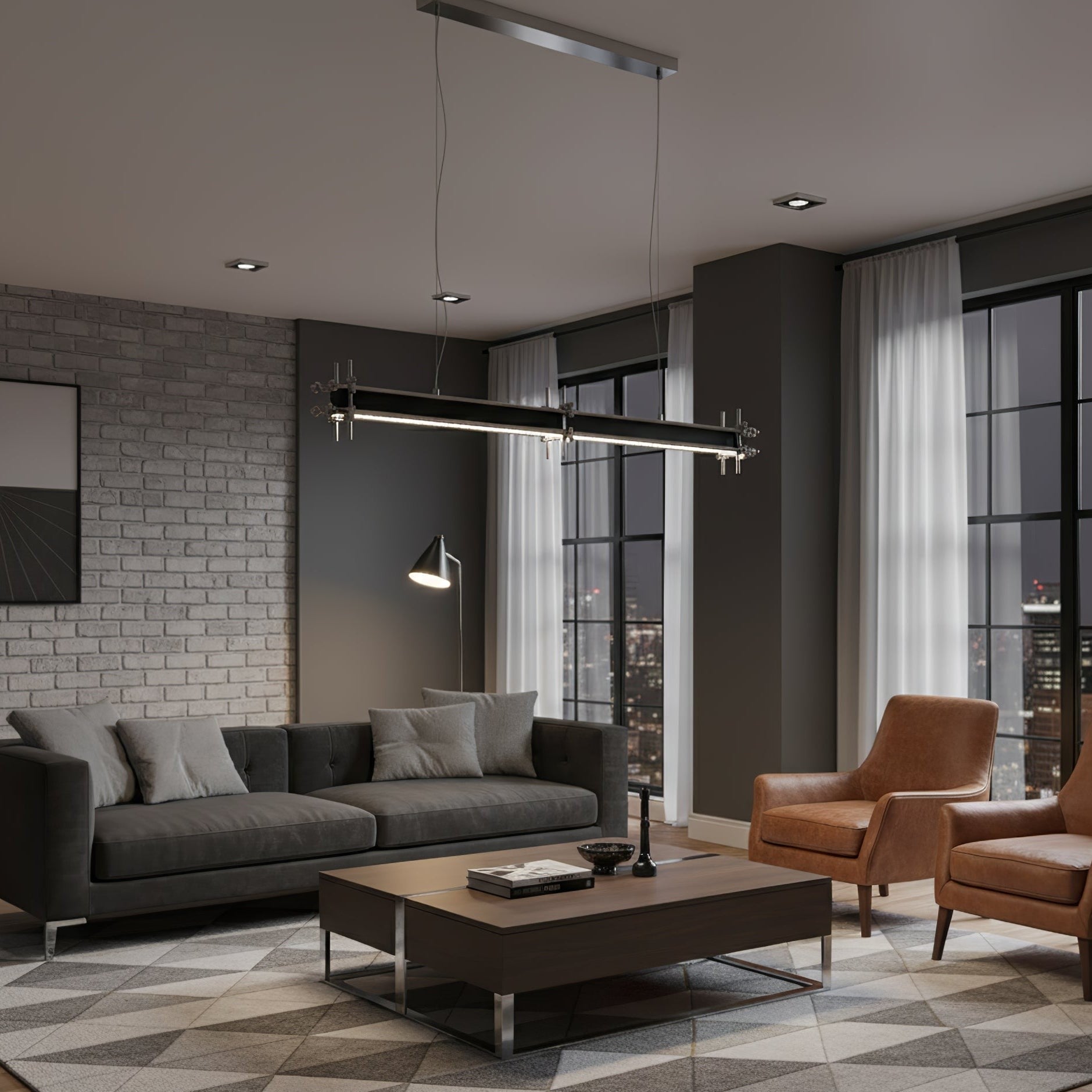 ForgeLine Industrial Linear Pendant