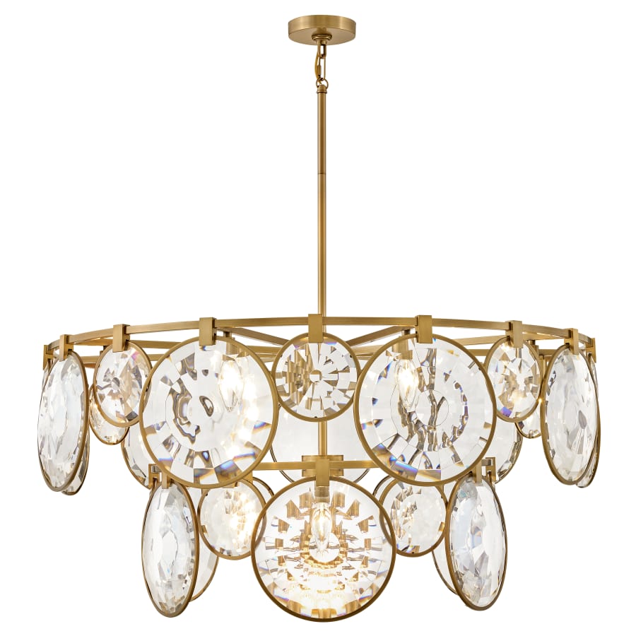 Fredrick Ramond Nala 15 Light 40" Wide Crystal Waterfall Chandelier