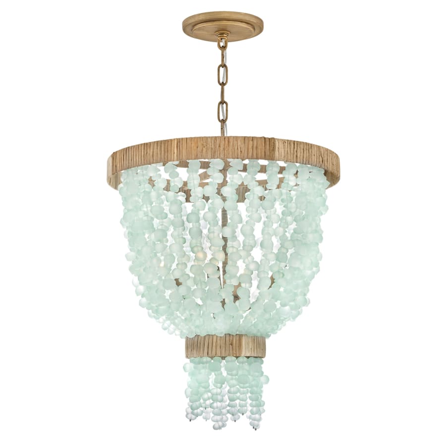 Fredrick Ramond Dune 4 Light 18" Wide Beaded Waterfall Chandelier