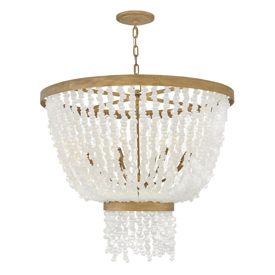 Fredrick Ramond Dune 8 Light 32" Wide Beaded Waterfall Chandelier