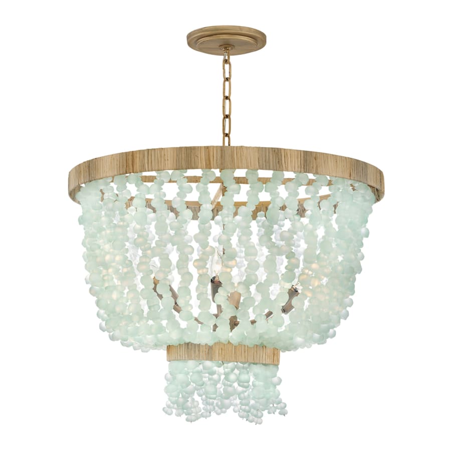 Fredrick Ramond Dune 6 Light 25" Wide Beaded Waterfall Chandelier