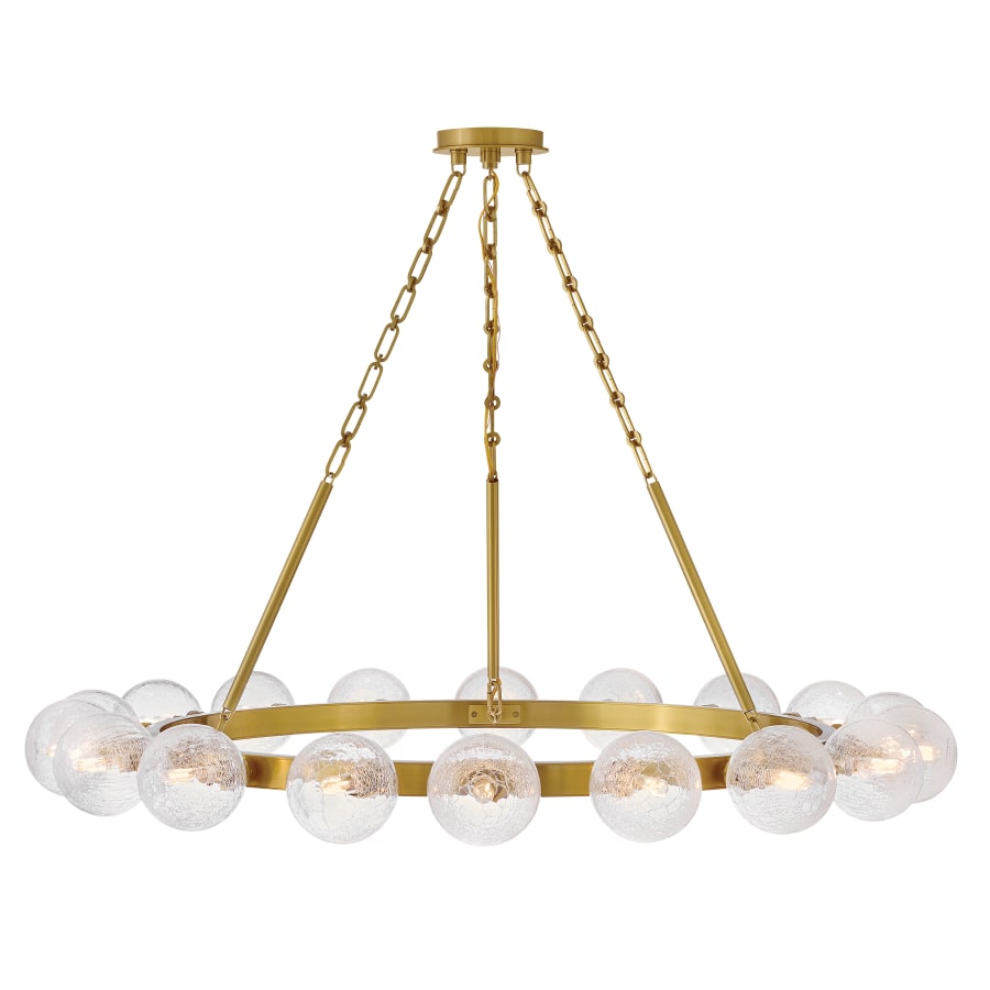 Fredrick Ramond Coco 18 Light 44" Wide Ring Chandelier with Crackle Glass Shades