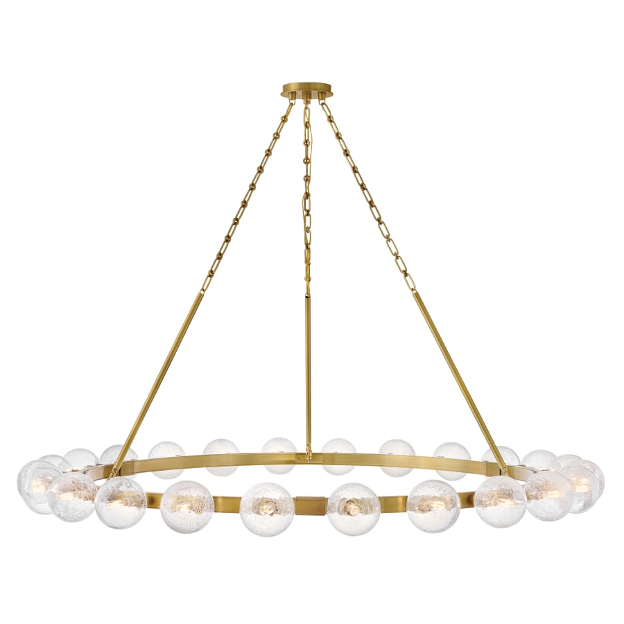 Fredrick Ramond Coco 24 Light 60" Wide Ring Chandelier with Crackle Glass Shades