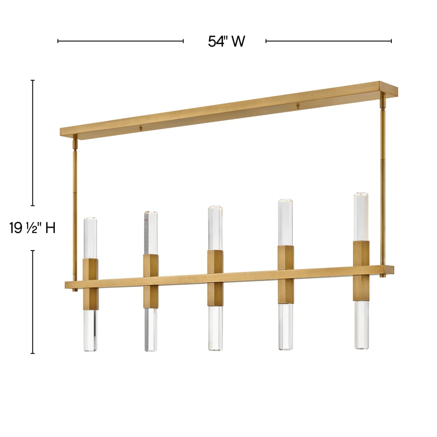 Fredrick Ramond Cecily 10 Light 54" Wide LED Linear Chandelier