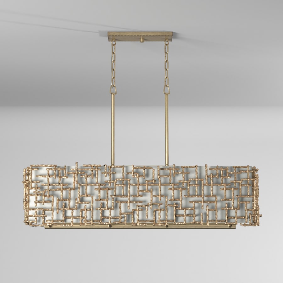 Fredrick Ramond Farrah 8 Light 48" Wide Linear Chandelier