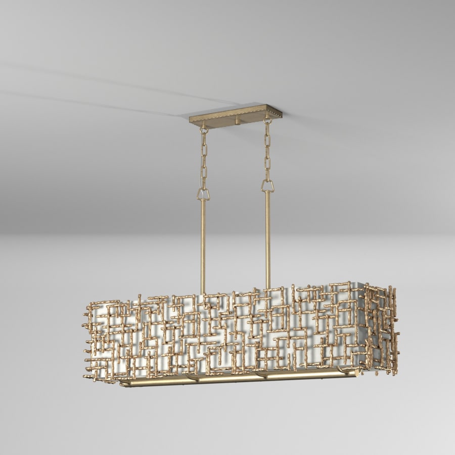 Fredrick Ramond Farrah 8 Light 48" Wide Linear Chandelier