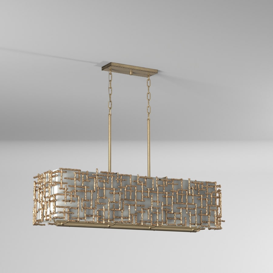 Fredrick Ramond Farrah 8 Light 48" Wide Linear Chandelier
