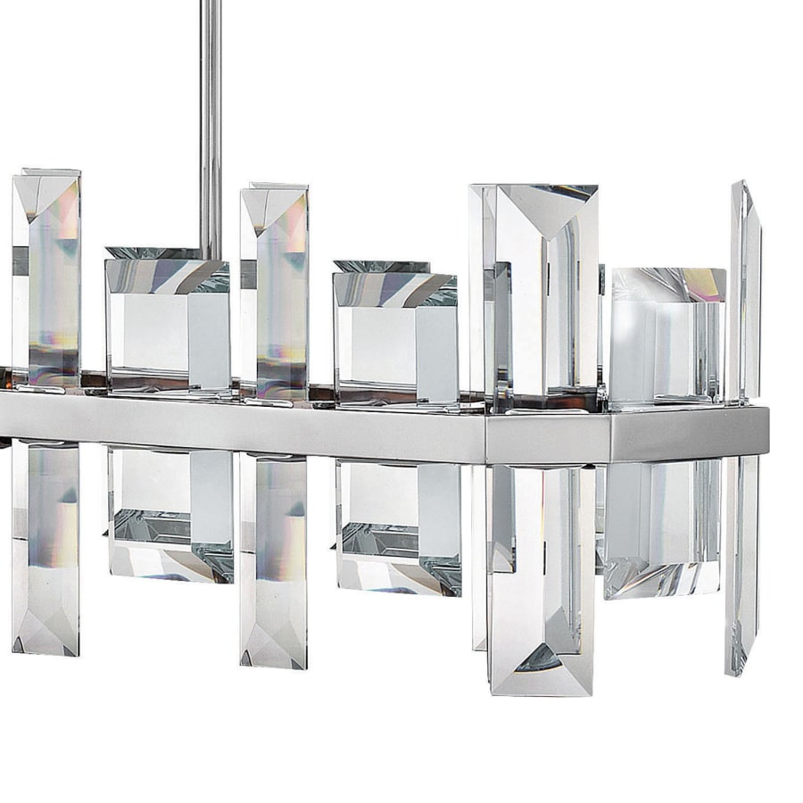 Fredrick Ramond Odette 8 Light 42" Wide Linear Chandelierwith Emerald Cut Crystal Panels