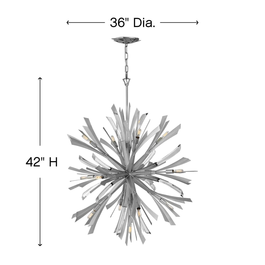 Fredrick Ramond Vida 13 Light 42" High Abstract Chandelier