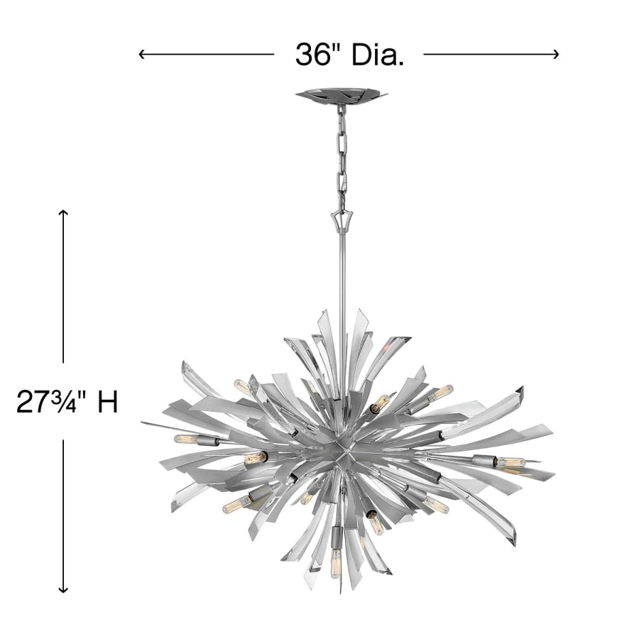 Fredrick Ramond Vida 13 Light 36" Wide Abstract Chandelier
