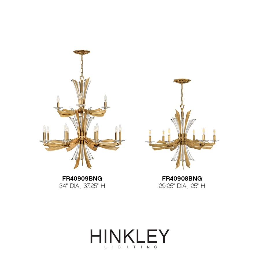 Fredrick Ramond Vida 12 Light 34" Wide Abstract Chandelier