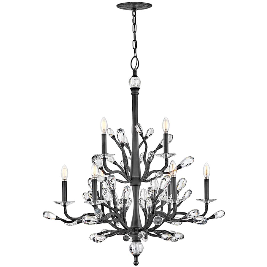 Fredrick Ramond Eve 9 Light 33" Wide LED Crystal Candle Style Chandelier