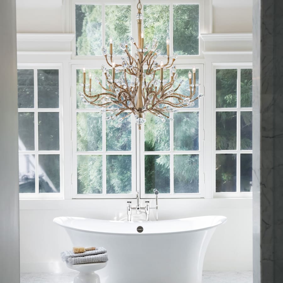Fredrick Ramond 12 Light 2 Tier Candle Style Chandelier from the Eve Collection