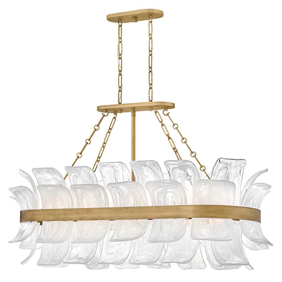 Fredrick Ramond Fleur 10 Light 48" Wide Linear Chandelier
