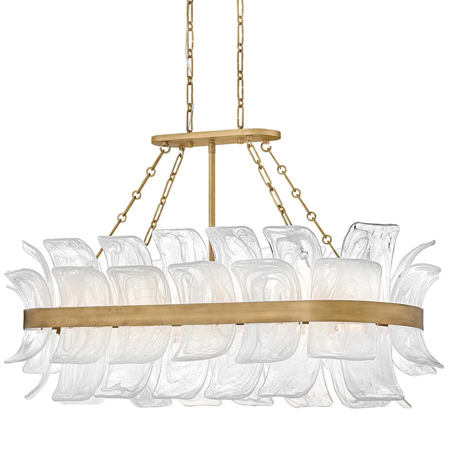 Fredrick Ramond Fleur 10 Light 48" Wide Linear Chandelier