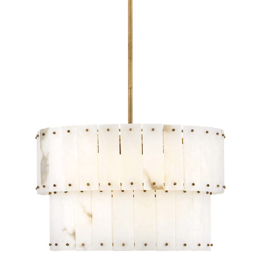Fredrick Ramond Simone 6 Light 24" Wide Waterfall Chandelier with Alabaster Shades